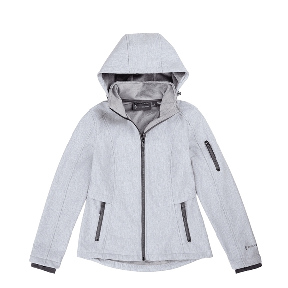 Women's Gray Hooded Jacket - Picture 4 of 11